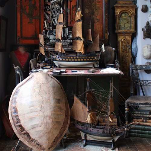 Pair Of 19Th Century Model War Ships 