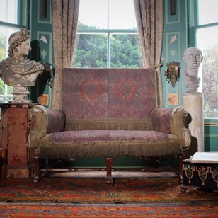 Queen Anne Revival High Back Lovers...