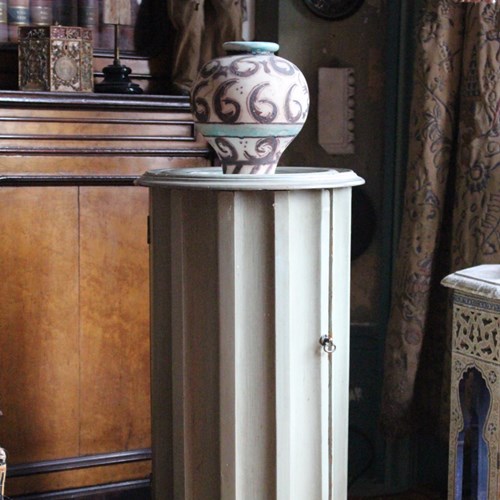 19Th Century Mist Green Pot Cupboard 