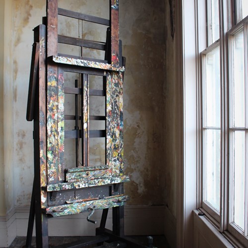 Monumental 19Th Century Artists Studio Easel John Bratby (1928-1992)