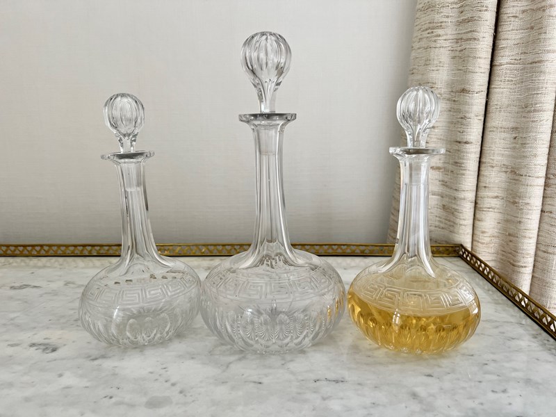 A Trio Of Greek Key Etched Cut Crystal Wine Decanters-the-vintage-entertainer-cfe12f16-5fe4-42c5-88f3-62f608d32976-main-638050711882769391.jpeg