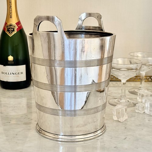 Superb Antique Silver Plated Champagne Wine Bucket Dated 1890