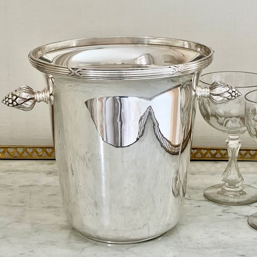 Excellent Silver Plated Champagne Wine Bucket Or Cooler