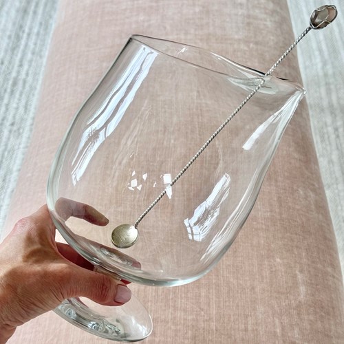 XL Holmgaard Cocktail Jug C1953 & Quartz Silver Mixing Spoon