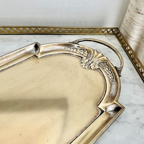 Exquisite Art Nouveau Worn Silver Plated Tray