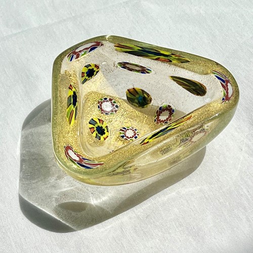 Murano Aventurine Tutti Frutti Glass Bowl