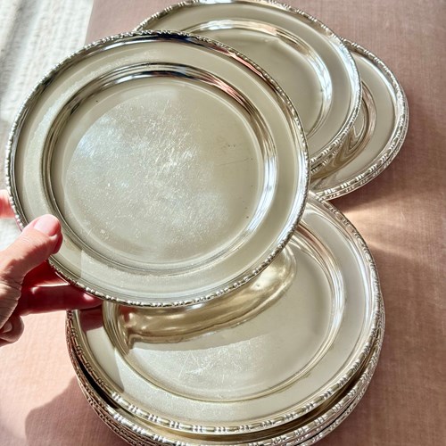 Rare Set 12 Antique Railway 'Hotel Silver' Plates C1895-1910
