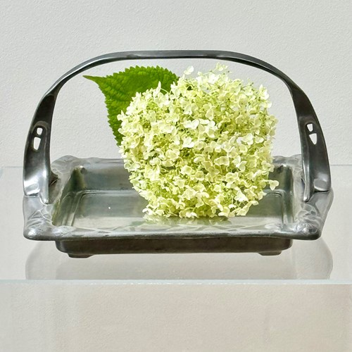 Art Nouveau Kayserzinn Pewter Basket Tray