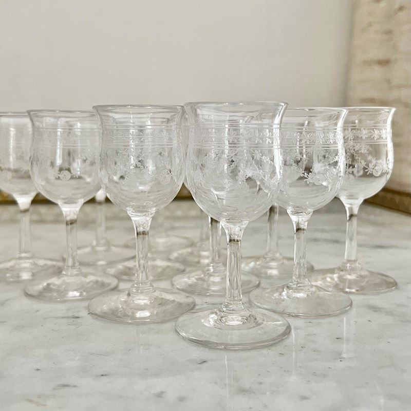 12 Pretty Art Deco Garland Etched Tot Glasses-the-vintage-entertainer-img-4524-main-638242591832861015.jpeg
