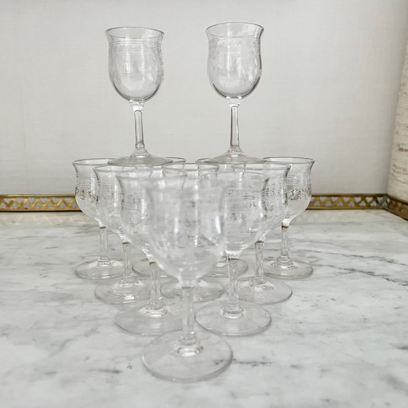 12 Pretty Art Deco Garland Etched Tot Glasses-the-vintage-entertainer-img-4531-main-638242591932390665.jpeg