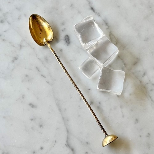Gold Plated Heart Shaped Bar Muddling Spoon