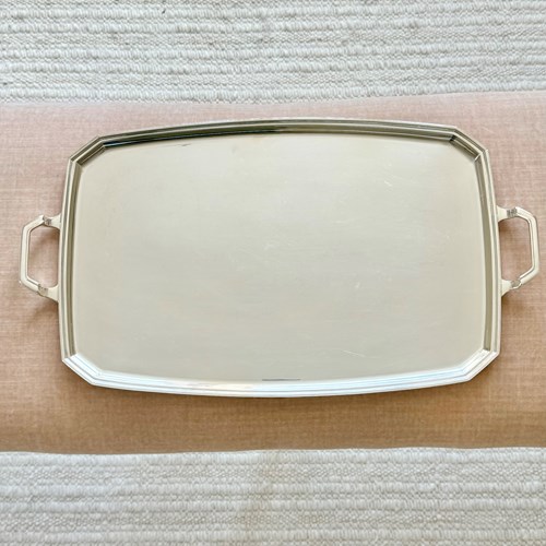 Perfectly Plain Art Deco Silver Plated Tray Mappin & Webb