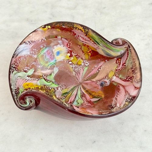Murano Tutti Frutti Bizantino Glass Bowl C1950s