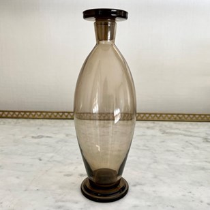 Moser Art Deco Smoked Glass Decante...