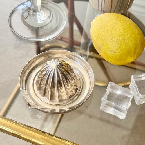 Silver plated cocktail bar citrus lemon squeezer C1950