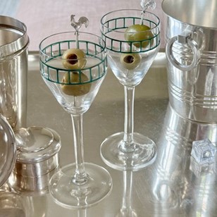 Rare Art Nouveau Cocktail Wine Glas...