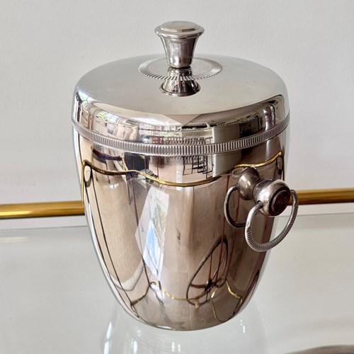 French polished chrome thermal ice bucket Circa 1960