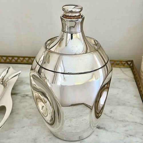 1920S American Dimple Silver Plated Cocktail Shaker
