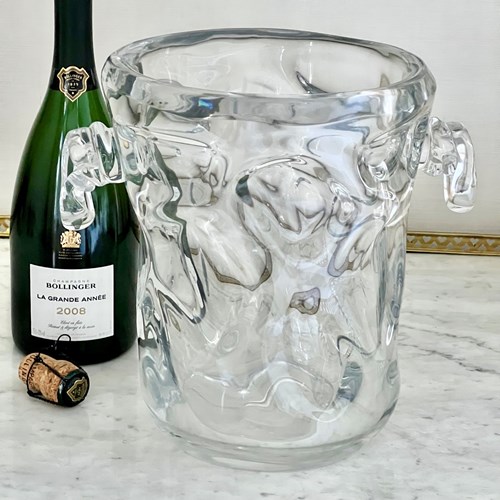 Outstanding Joseph Bleichner Crystal Wine Cooler Or Vase