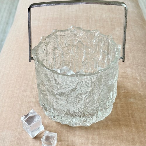 Icicle glass ice bucket by Tapio Wirkkala for Iittala C1970