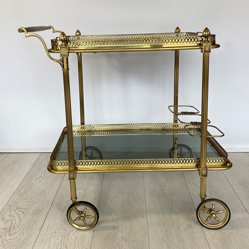 Vintage Italian Brass Drinks Trolley