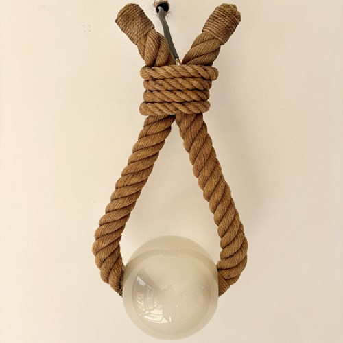Vintage Rope Sconce Attr Audoux And Minet