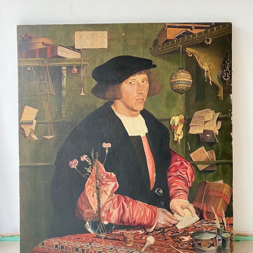 Oil The Merchant Georg Gisze After Holbein