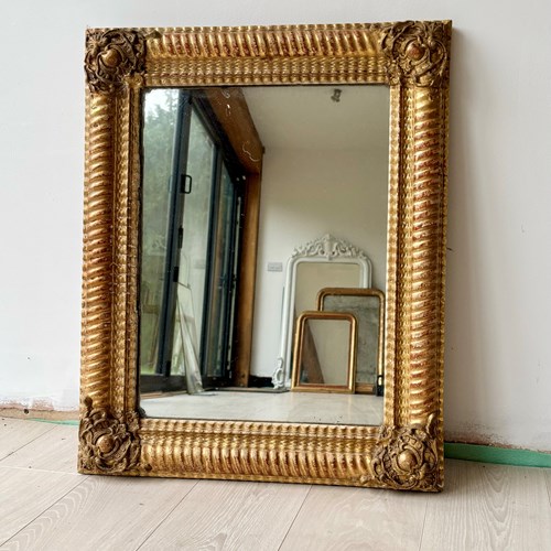 Pretty Antique French Gilt Mirror