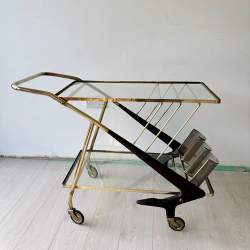 Caesar Lacca  Midcentury Drinks Trolley Bar Cart