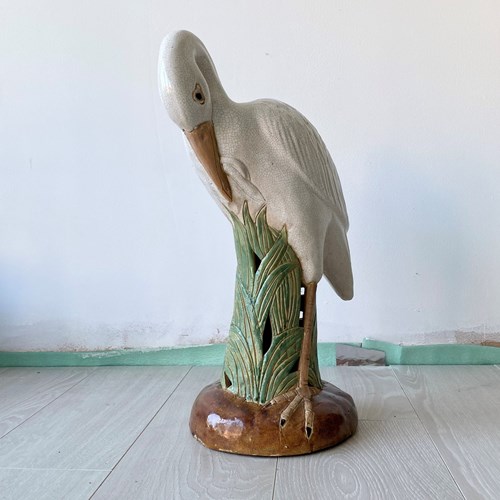 Vintage Ceramic Stork 