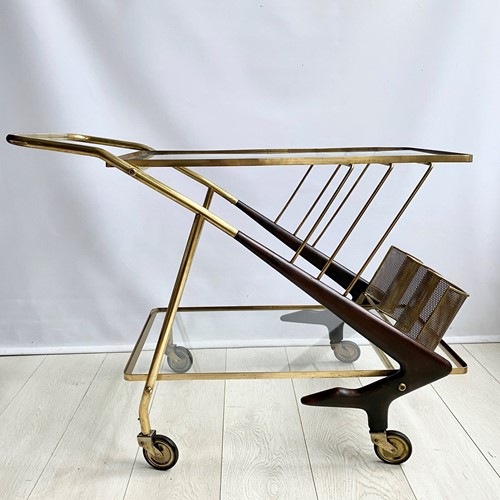 Caesar Lacca  Midcentury Drinks Trolley Bar Cart