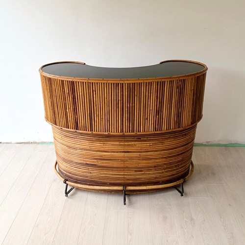  Large Vintage Bamboo Tiki Bar Ref 3335