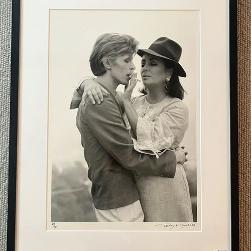  David Bowie And Liz Taylor 1975 By Terry O’Neill