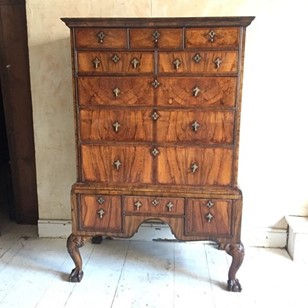 Walnut Chest On Stand