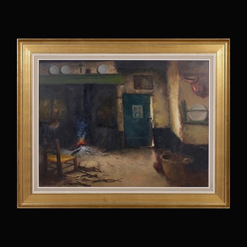 Interior Setting Oil On Canvas By Albert Demoen (1916-1992)