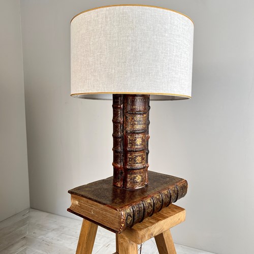 Genuine Antique Leather Book Lamp
