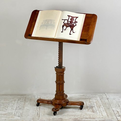 Victorian Solid Mahogany Adjustable Reading Table By John Carter