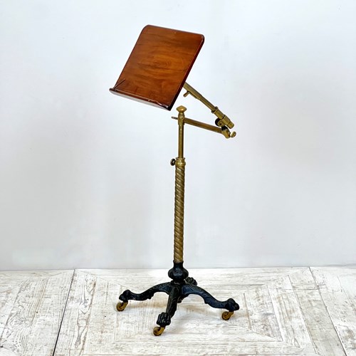 A Victorian Carter's Patent Brass And Cast Iron Reading Stand