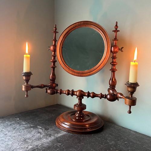 Victorian Turned Walnut Dressing Mirror