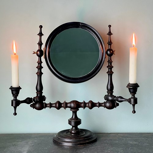 Victorian Turned Ebonised Dressing Mirror
