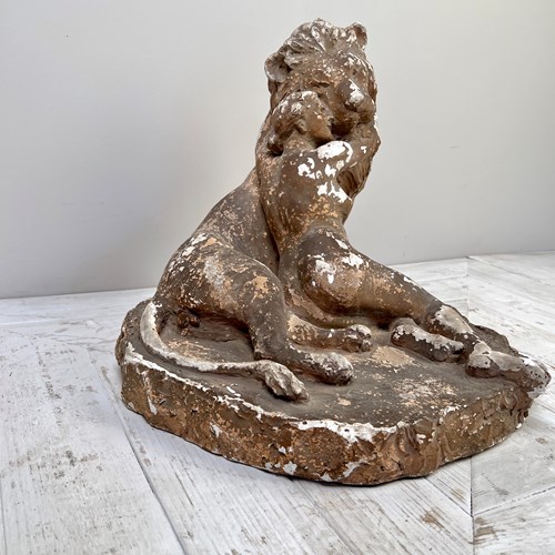 ‘Una And The Lion' Sculpture By Octave Galliard-Sansonetti Dated 1903