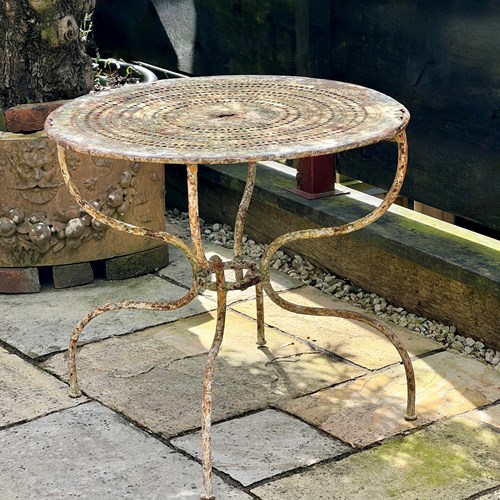 French Antique Wrought Iron Garden Table