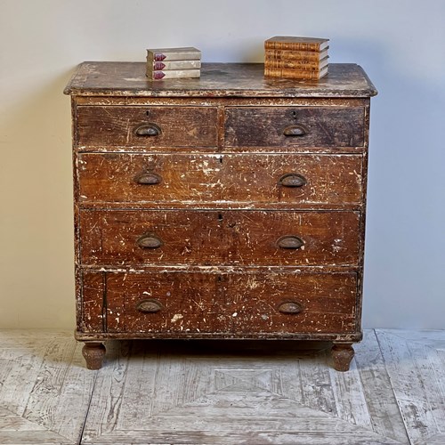 A Victorian Scumble Glazed Chest Of  Drawers