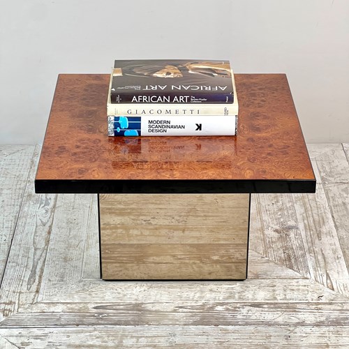 Burr Walnut Coffee Or Side Table By Paul Michel For Roche Bobois