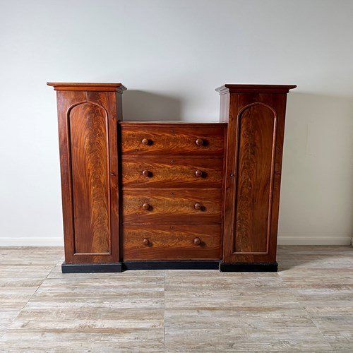 Victorian Flame Mahogany Wardrobe