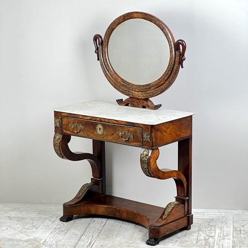 French Empire Swan Neck Dressing Table