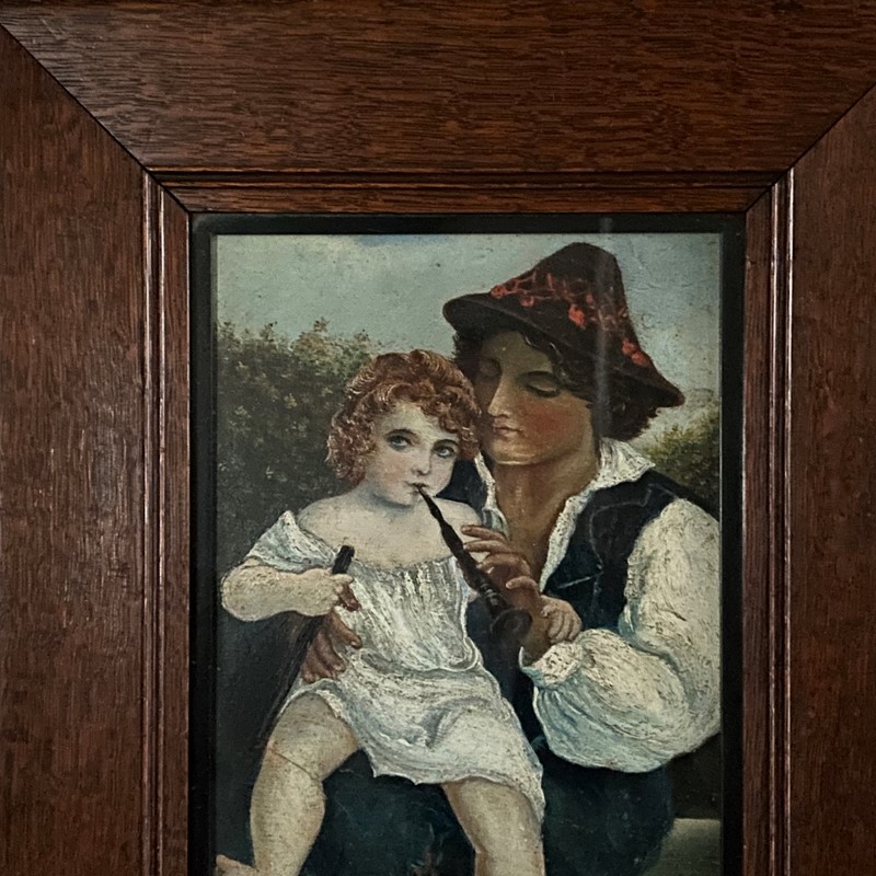 A C19th Continental Oil Painting Of Man & Child-tinker-toad-fullsizeoutput-23d3-main-637420778163027052.jpeg