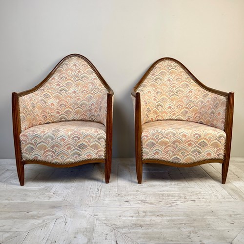 Pair Of French Art Deco Tub Chairs