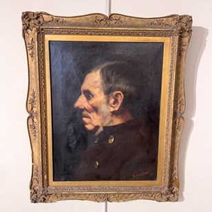 Oil On Canvas Portrait By Bertram P...