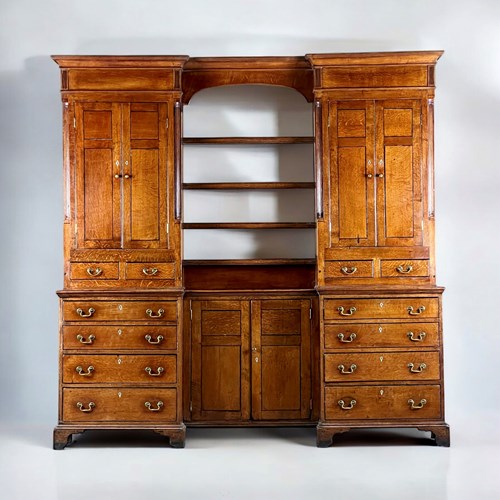 A Georgian Oak Estate Or Housekeepers Cupboard